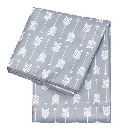 Bumkins Baby Splat Mat for Under High Chair, Waterproof Washable Cloth for Arts and Crafts, Playtime Mats for Kids, Floors or Tables, Reusable Fabric 42x42 Square