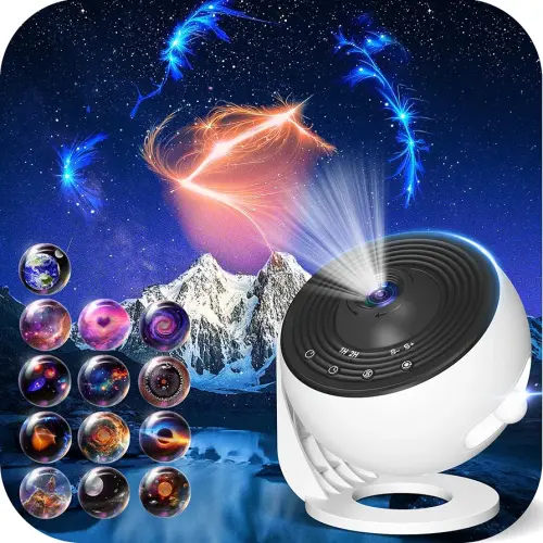 Star Projector Pro 2025, Upgraded 13 in 1 HD Planetarium Galaxy Projector for Bedroom, 360° Rotating Star Projector Galaxy Light with Timer, Space Night Light Projector for Kids Adults Gifts