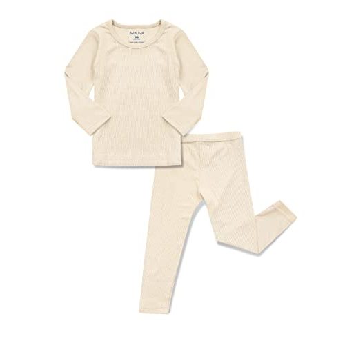 AVAUMA Baby Boys Girls Pajama Set Kids Toddler Snug fit Ribbed Sleepwear pjs for Daily Life Style