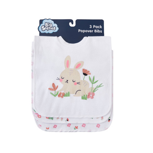 Big Softies Popover Bibs - Bunny 3 Pack