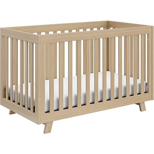 Storkcraft Beckett Convertible Crib (Driftwood) – Converts from Baby Crib to Toddler Bed and Daybed, Fits Standard Full-Size Crib Mattress, Adjustable Mattress Support Base
