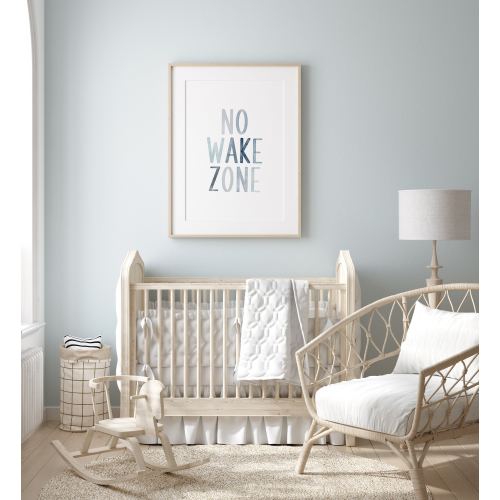No Wake Zone, Blue Watercolor, Coastal Wall Art, Nautical Nursery Decor, Summer Quote Print, Boys Room Decor, Beach Themed Nursery Wall Art