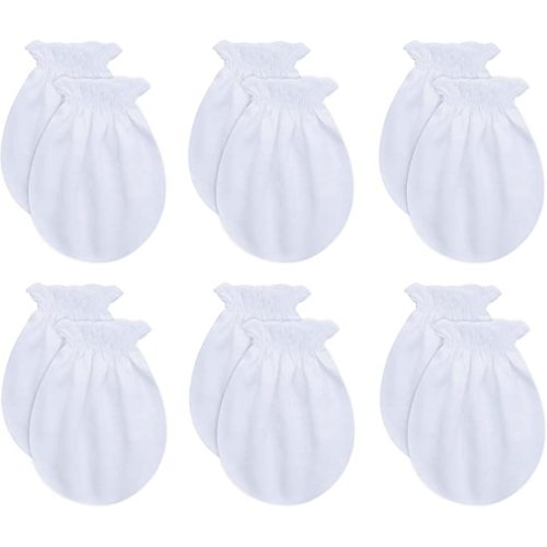 RATIVE Baby Mittens No Scratch Organic Cotton for Newborn 0-6 Months | Baby Essentials Must-Haves for Boys & Girls