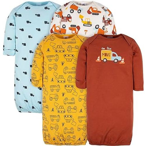 Gerber Baby Boy and Girls 4-Pack Sleeper Gown