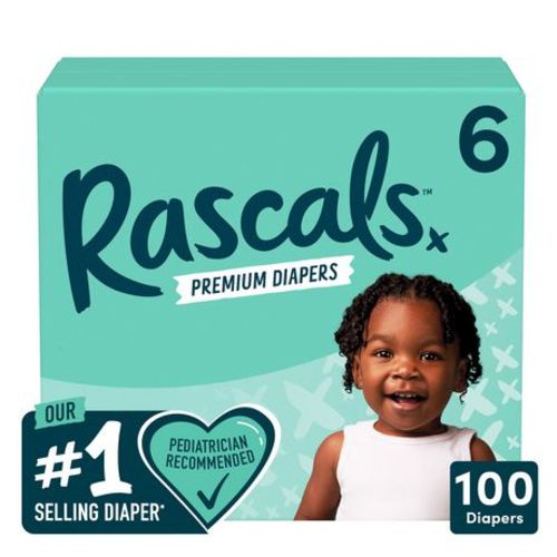 Rascals Premium Jumbo Diapers, Unisex Baby Diaper