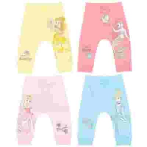 Disney Princess Cinderella Ariel Belle Aurora Elastic Waist, Pants Girl's Size 0-3 Months