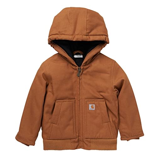Carhartt Boys' Canvas Insulated Hooded Active Jac