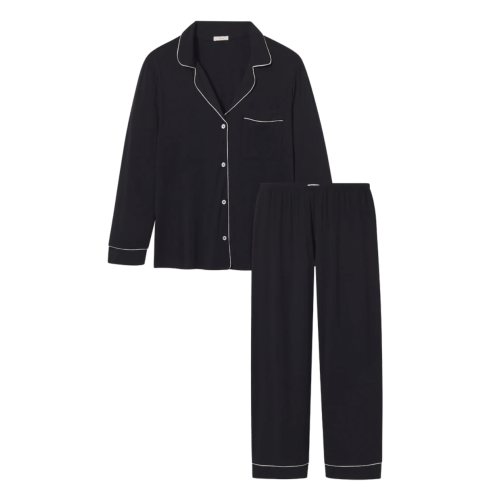 Gisele Long PJ Set in Black/Sorbet | Over The Moon