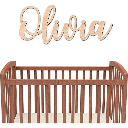 Personalized Wooden Name Sign for Nursery Wall Letters Custom Baby Name Sign for Wall Room Decor