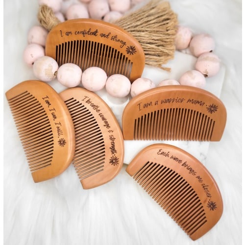 Labor Comb with Birth Affirmations. Birthing. Hypnobirth Natural Birth Tool. Empowered Women, Expecting Mom Gift Hospital Bag Birth Keepsake
