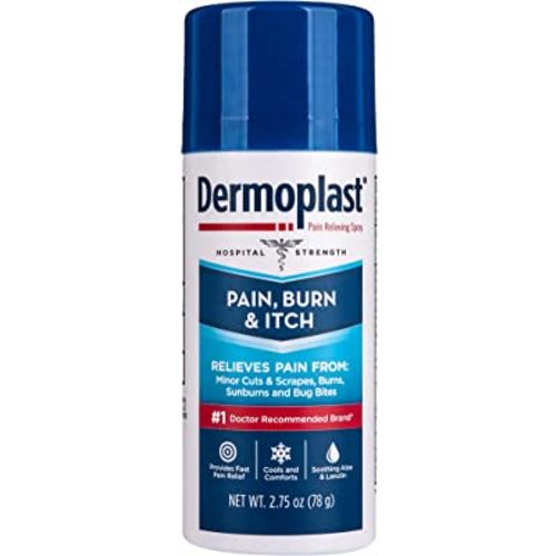 Dermoplast Pain, Burn & Itch Relief Spray for Minor Cuts, Burns and Bug Bites, 2.75 Oz (Packaging May Vary)