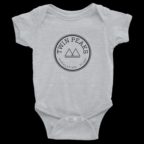 Twin Peaks Baby One-Piece: 6 months - grey