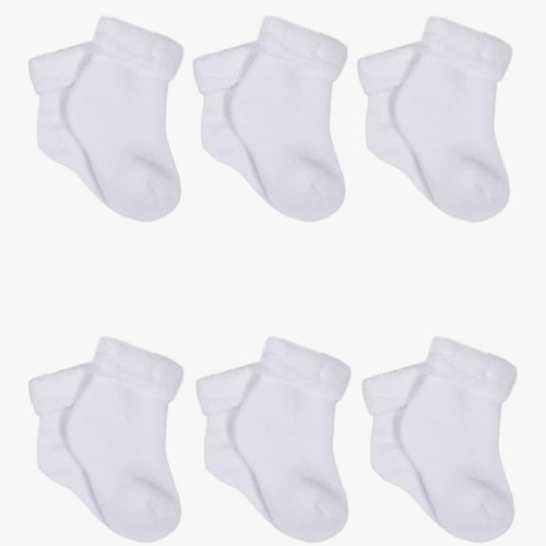 Gerber 6-Pack White Terry Socks