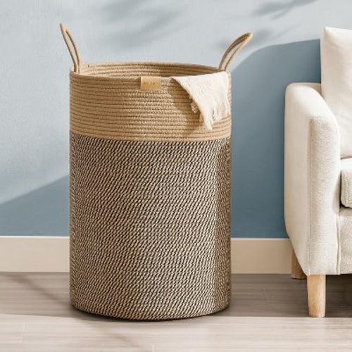 Laundry Hamper 62L,Large Laundry Basket for Clothes,Decorative Storage Basket for Blankets