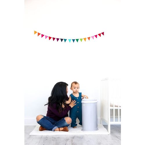 Ubbi Stainless Steel Diaper Pail, Odor Locking, No Special Bag Required, Award-Winning, Registry Must-Have, Gray