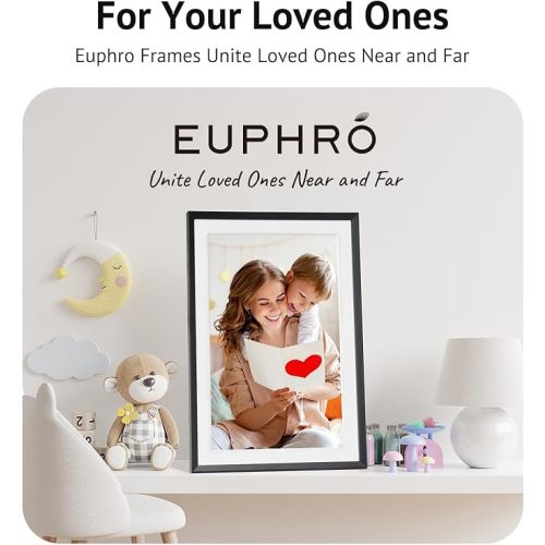 15.6'' Digital Picture Frame with 1920x1080 IPS Touch Screen, Smart Digital Photo Frame with 32GB Storage, Easy Setup to Share Photos/Videos via Free App