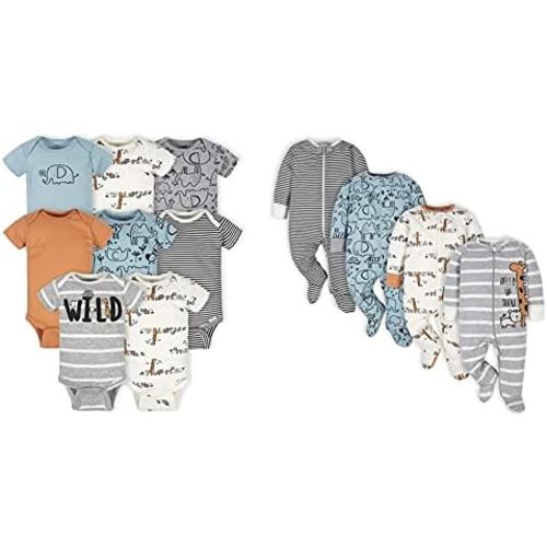 3-6 months Gerber 8-pack Short Sleeve Onesies and 4-Pack Sleep 'N Play Clothing Bundle