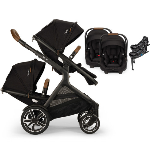 Nuna® DEMI™ Next TWIN Stroller + 2 PIPA Aire / PIPA RX / PIPA Aire RX Car Seats