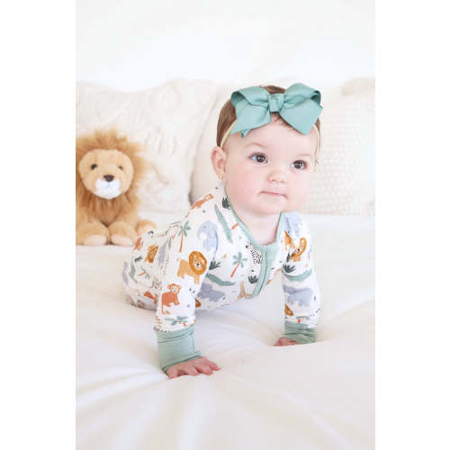 Safari Snuggles Convertible Zip Romper 0-3M