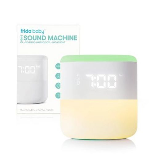 Frida Baby 3-in-1 Sound Machine + Sleep Trainer + Nightlight: Electric, White Noise, 7-Inch Height