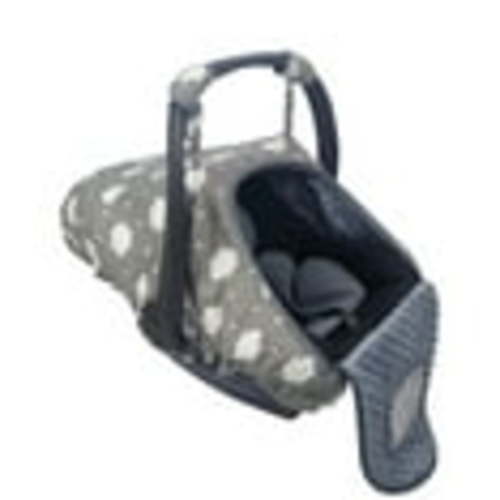 Carseat Cover for baby, infant car seat Cover Canopy,easy in and out, kick proof, Grey clouds;