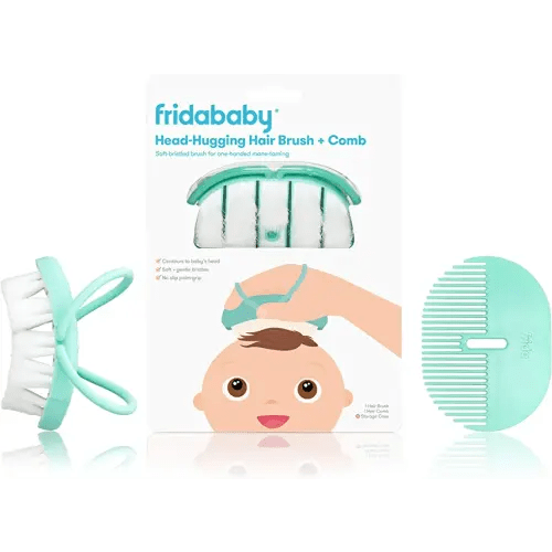 Frida Baby Infant Head-Hugging Hairbrush + Styling Comb Set, from The Makers of NoseFrida