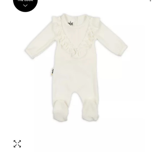 Girls' Velour Ruffled Footie - Baby