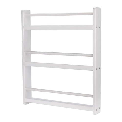 CHILDLIKE BEHAVIOR 3-Tier Book Organizer - Perfect for Kids' Bedrooms, Nurseries, and Living Rooms - Single Sided Display - White Bookcase Rack
