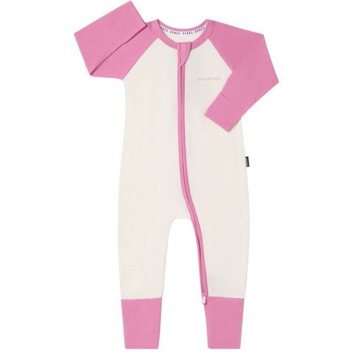 Bonds Baby Value Zip Wondersuit - Pink & Cream