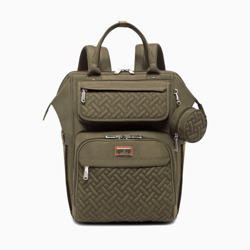Babbleroo WideTop Diaper Bag Backpack - Army Green