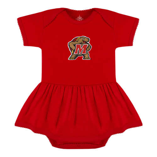 Maryland Terrapins Picot Bodysuit Dress | College Baby