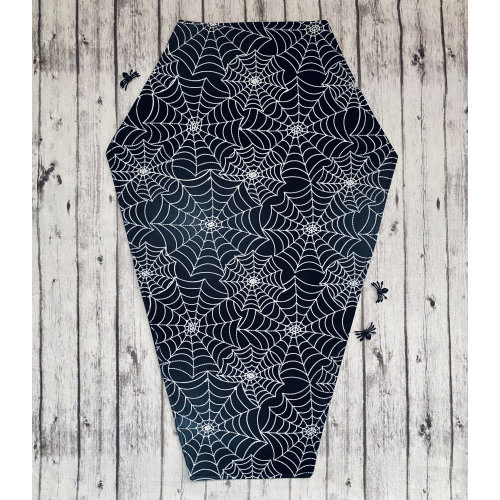 Creepy Crawlers Cobwebs Coffin Burp Cloth
