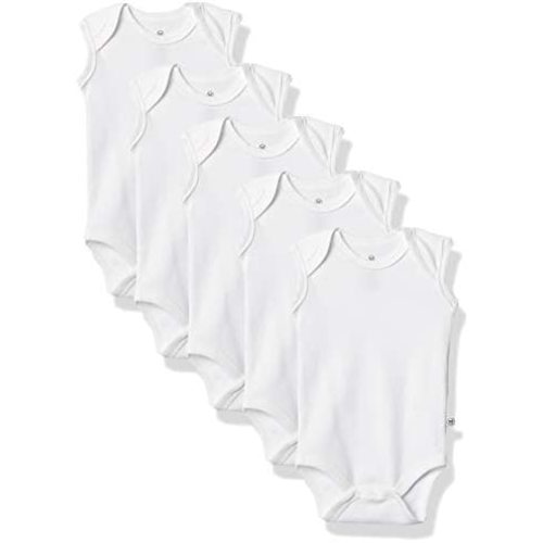 HonestBaby unisex-baby Sleeveless Bodysuits One-piece 100% Organic Cotton for Baby Boys, Girls, Unisex