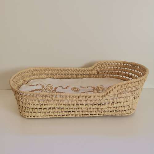 Baby changing basket, Palm leaf changing basket