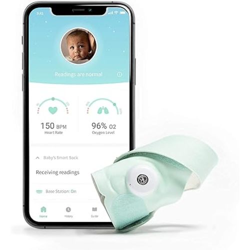 Owlet - Smart Sock 3 Baby Safety Monitor - Monitors Heart Rate and Oxygen for Baby and Child Safety, iOS and Android Compatible