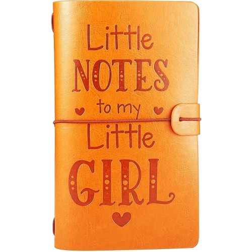 FYSIA Daughter Gift-Baby Journal Gift Shower for Daughter-Little Notes to My Little Girl-Baby Girl Keepsake-Mother to Daughter Gift-Refillable Photo Diary Journal-Memory Notebook Gift