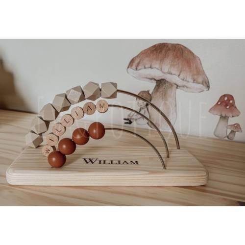 PERSONALIZED Rainbow Abacus, Bohemian, Nursery Decor, Abacus, Wooden Learning, Sensory, Montessori, Developmental, Ev&potique, Evandpotique - Etsy