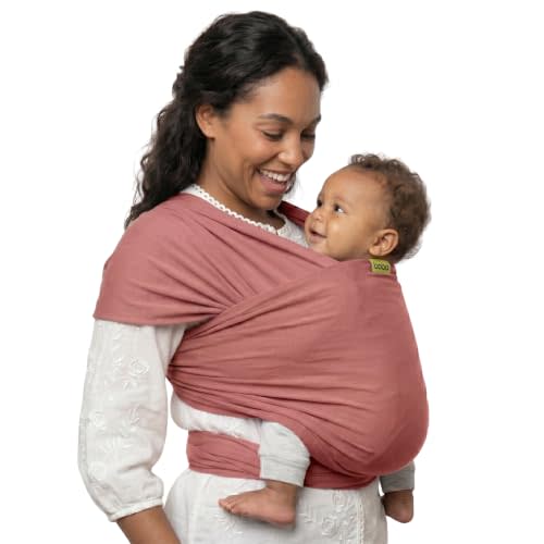 Boba Baby Wrap Carrier – Original Baby Sling Carrier for Newborns (7–35 lbs), Soft, Secure, Hands-Free & Ergonomic, Ideal for Comfortable Bonding, New Parents (Dusty Pink)
