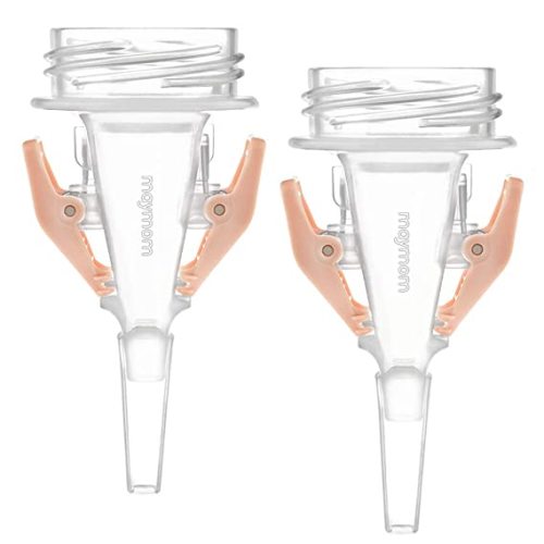 Maymom Breastmilk Storage Bag Adapters Compatible with Avent, Spectra S1, S2 Pumps with Wide Mouth Flange; Clear BPA Free Material; Boiling Water Safe; Do Not Use Microwave or Steamer Bag to Sanitize