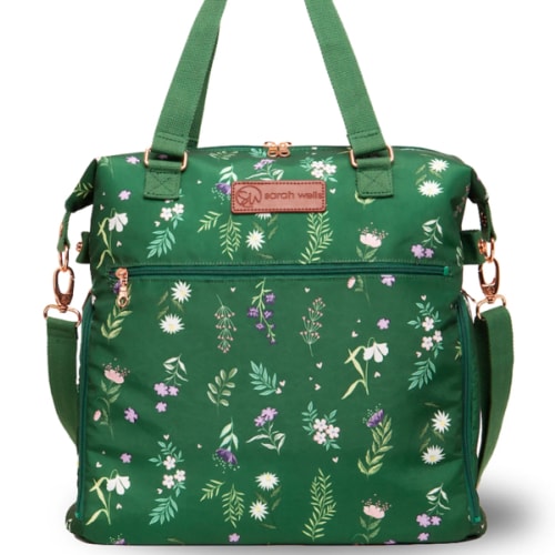 Lizzy Breast Pump Tote Olive You Elegant and Spacious for Pumping and Work Essentials – Sarah Wells Bags