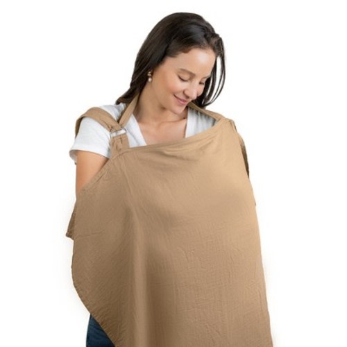 Muslin Nursing Cover for Baby Breastfeeding, Soft & Breathable Breastfeeding Cover by Comfy Cubs, Color: Cedar