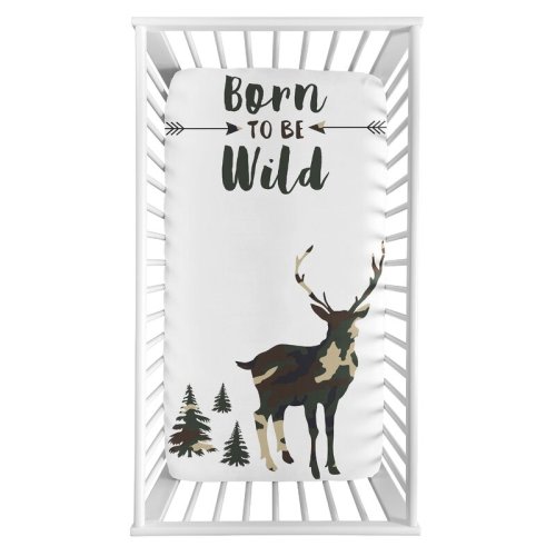 Sweet Jojo Designs Woodland Camo Photo Op Fitted Crib Sheet | Wayfair