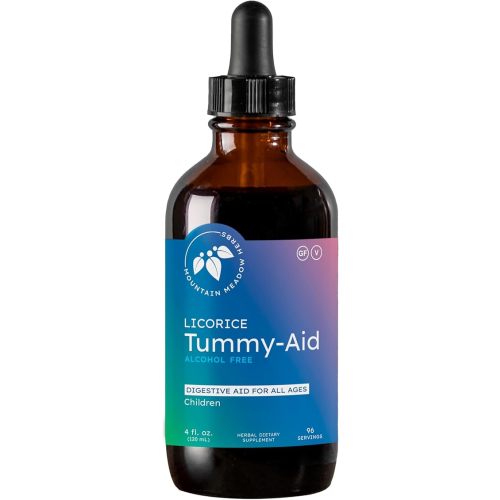 Mountain Meadow Herbs Licorice Tummy Aid for Young Ones with Gas, Colic, or Upset Stomach | Natural Gas Drops for Infants | Alcohol-Free | 2 oz