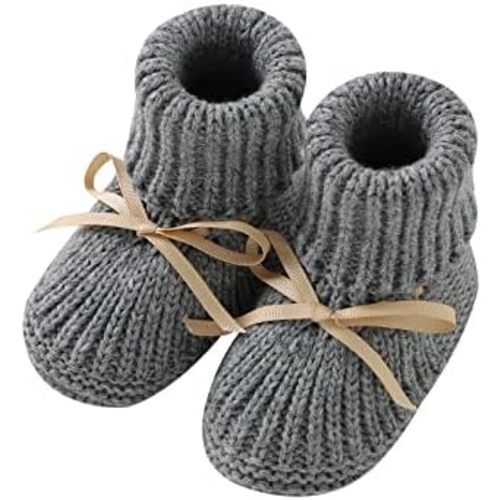mimixiong Baby Booties Newborn Infant Sock Shoes Hand Knitting Crochet Boy and Girl Cozy Shoes