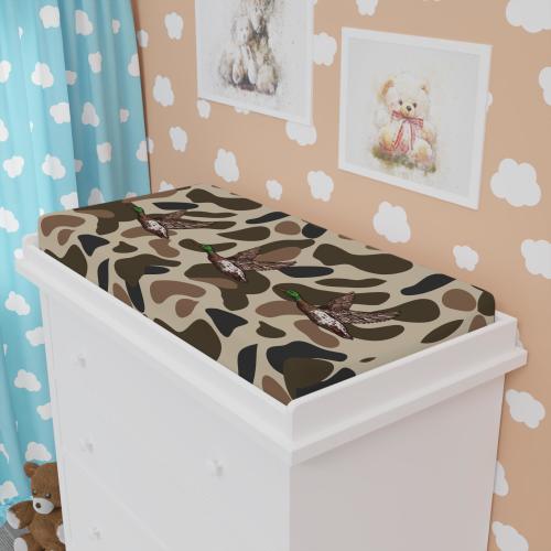 Old School Camo &quot;Mallard Duck&quot; Baby Changing Pad Cover/Camo Nursery Decor/Camo Baby Table Cover/Camo Baby Gift/Camo Changing Pad