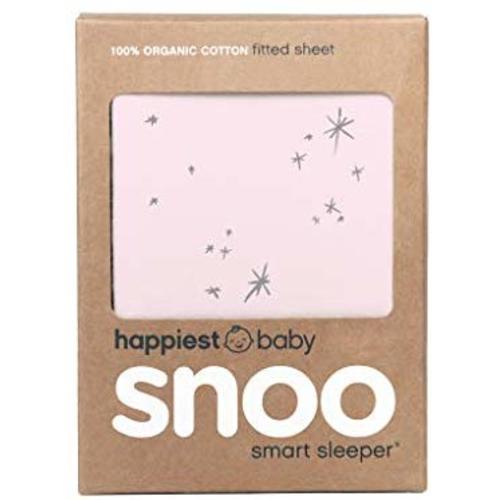 Happiest Baby SNOO Bassinet Fitted Sheet - 100% Organic Cotton Nursery Bedding - Fits SNOO Sleeper Crib Mattress (Rose Galaxy)