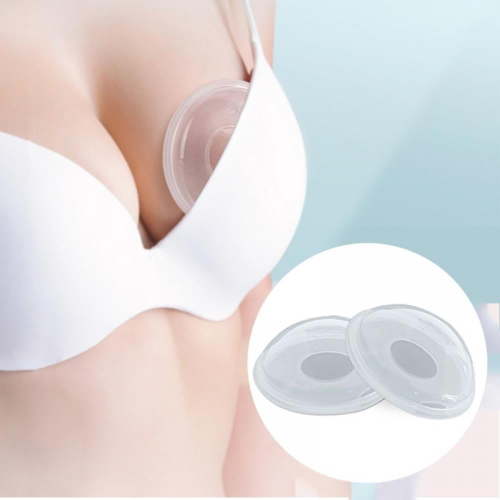 Breast Shells, 4 Packs Nursing Cups, Milk Saver, Protect Sore Nipples for Breastfeeding, Collect Breastmilk Leaks for Nursing Moms, Soft and Flexible Silicone Material, Reusable