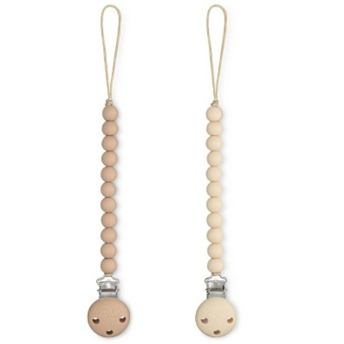 Pacifier Clip for Boys and Girls by Comfy Cubs, Color: Beige and light beige