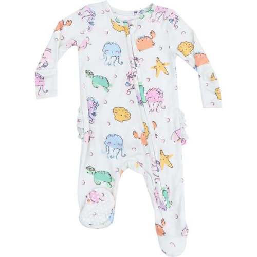 2 Way Zipper Ruffle Back Footie, Cute Sea Creatures - Angel Dear | Maisonette