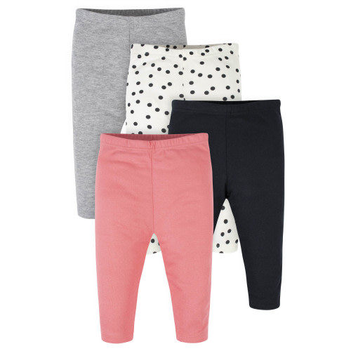 Onesies Brand Baby Girl Pants, 4-Pack, Sizes Newborn-12 Months